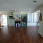 hardwood floors in finished basement make the space look much more inviting