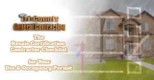 Resale Certification Contractor Checklist