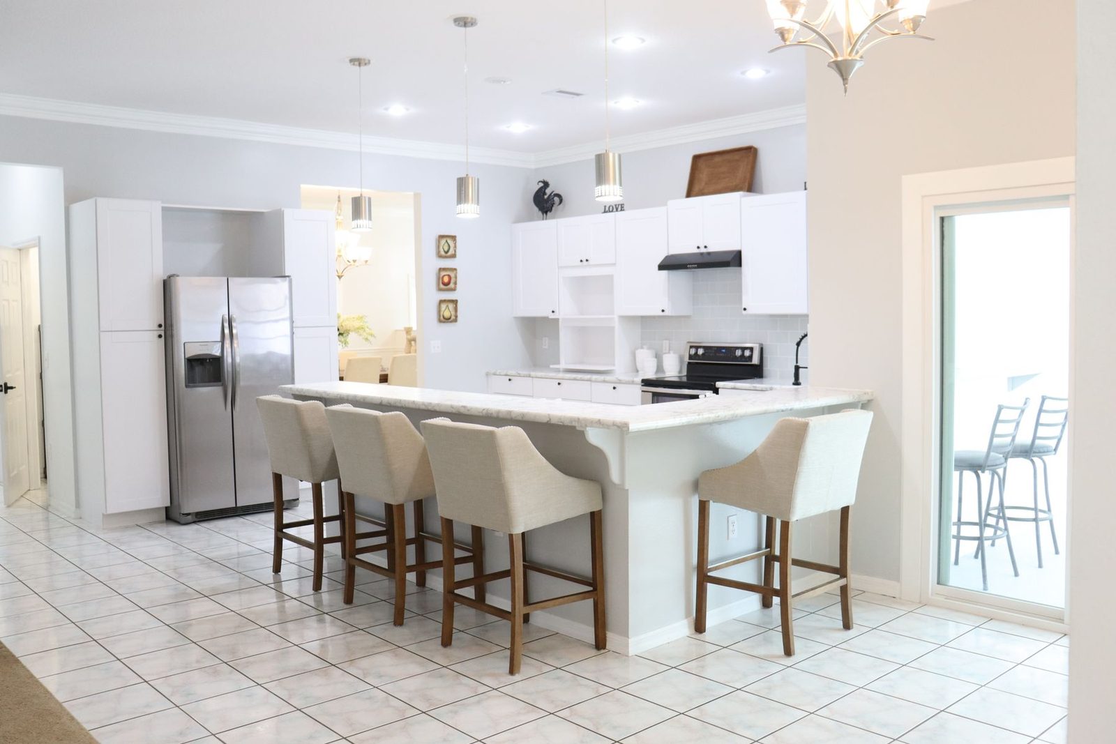 Bright modern kitchen with minimalist design and neutral tones